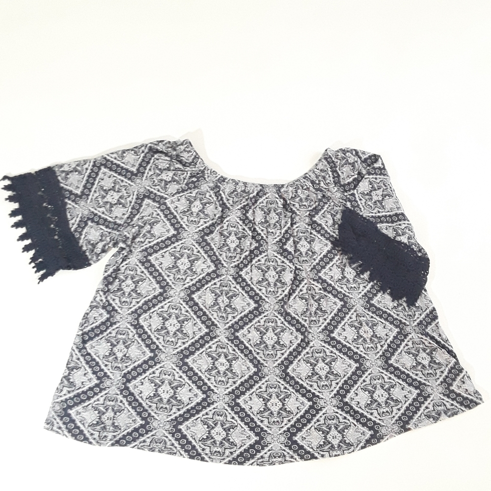 💜Womens Knapp Studio On Off Shoulder Peasant Top 3X